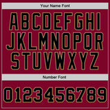 Custom Maroon Black-Old Gold Authentic Throwback Basketball Jersey