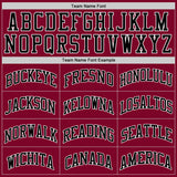 Custom Maroon Black-White Authentic Throwback Basketball Jersey