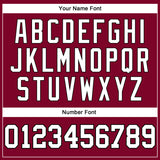 Custom Maroon White-Black Authentic Throwback Basketball Jersey