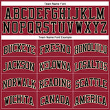 Custom Maroon White Pinstripe Black-Cream Authentic Basketball Jersey