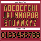 Custom Maroon White Pinstripe Black-Old Gold Authentic Basketball Jersey