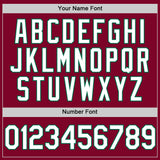 Custom Maroon White-Kelly Green Authentic Throwback Baseball Jersey