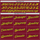 Custom Maroon Navy-Gold Authentic Throwback Basketball Jersey