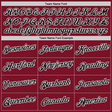 Custom Maroon Black-White Authentic Throwback Basketball Jersey