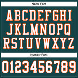 Custom Midnight Green White-Orange Mesh Authentic Football Jersey