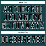 Custom Midnight Green Black-White Mesh Authentic Football Jersey