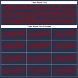 Custom Navy Navy-Red Authentic Baseball Jersey