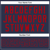 Custom Navy Navy-Red Authentic Baseball Jersey