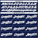 Custom Navy White Pinstripe White-Gray Authentic Baseball Jersey