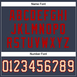 Custom Navy Cream-Red Mesh Authentic Football Jersey