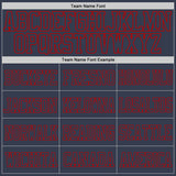 Custom Navy Navy-Red Mesh Authentic Football Jersey