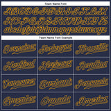 Custom Navy Navy-Gold Authentic Sleeveless Baseball Jersey
