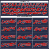Custom Navy Red-Gray Authentic Sleeveless Baseball Jersey