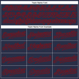 Custom Navy Navy-Red Authentic Sleeveless Baseball Jersey