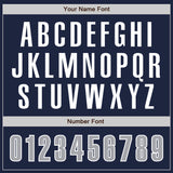 Custom Navy Gray-White Authentic Baseball Jersey