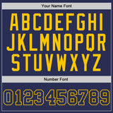 Custom Navy Navy-Gold Authentic Throwback Basketball Jersey