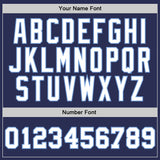 Custom Navy White-Light Blue Authentic Throwback Basketball Jersey