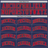Custom Navy Red-Old Gold Authentic Throwback Basketball Jersey