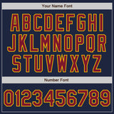 Custom Navy Crimson-Gold Authentic Baseball Jersey