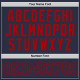 Custom Navy Navy-Red Performance T-Shirt
