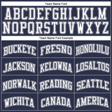 Custom Navy White Navy-Gray Authentic Throwback Basketball Jersey