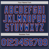 Custom Navy Royal-Red Authentic Baseball Jersey