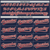 Custom Navy City Cream-Crimson Authentic Baseball Jersey