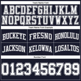 Custom Navy White-Gray Authentic Throwback Basketball Shorts