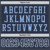 Custom Navy White-Light Blue Mesh Authentic Football Jersey