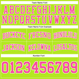 Custom Neon Green Pink-White Authentic Throwback Basketball Shorts