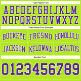 Custom Neon Green Purple-White Authentic Throwback Basketball Shorts