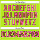 Custom Neon Green Pink-Black Authentic Throwback Basketball Jersey