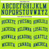 Custom Neon Green Royal Authentic Throwback Basketball Jersey