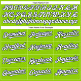 Custom Neon Green White-Navy Authentic Baseball Jersey