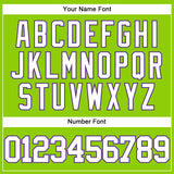 Custom Neon Green White-Purple Authentic Baseball Jersey