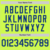 Custom Neon Green Royal-White Authentic Throwback Baseball Jersey