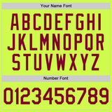 Custom Neon Green Maroon-White Authentic Throwback Baseball Jersey