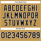 Custom Old Gold Black-White Performance T-Shirt