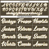 Custom Olive White-Old Gold Authentic Salute To Service Baseball Jersey