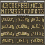 Custom Olive Camo-Old Gold Authentic Throwback Salute To Service  Basketball Jersey