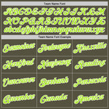 Custom Olive Neon Green-White Performance Salute To Service T-Shirt