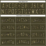 Custom Olive Camo-Black Authentic Throwback Salute To Service Basketball Jersey