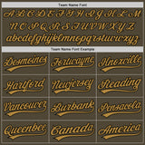 Custom Olive Black-Old Gold Authentic Salute To Service Baseball Jersey