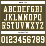 Custom Olive White-Old Gold Mesh Authentic Salute To Service Football Jersey