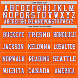 Custom Orange White-Purple Mesh Authentic Throwback Football Jersey