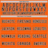 Custom Orange Black-White Mesh Authentic Throwback Football Jersey