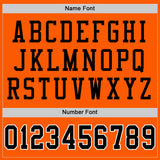 Custom Orange Black-White Mesh Authentic Throwback Football Jersey
