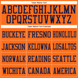 Custom Orange Orange-Navy Mesh Authentic Football Jersey