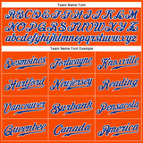 Custom Orange Royal-White Authentic Sleeveless Baseball Jersey