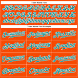 Custom Orange Teal-White Authentic Sleeveless Baseball Jersey